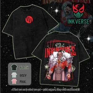 Thragg Viltrumite Invincible Universe v2 , Invincible Comics T-Shirt, TV Show Comics Washed T-shirt invincible war graphic tee Menswear streetwear lover