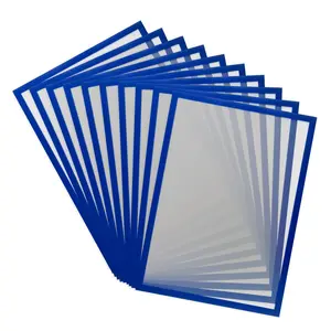 212 MAIN A3-Size Landscape PVC Magnetic Pro Display Frames - 17.25x12.5 in., Blue Border, Anti-Glare, 10 Signs per Pack, Ten Signs