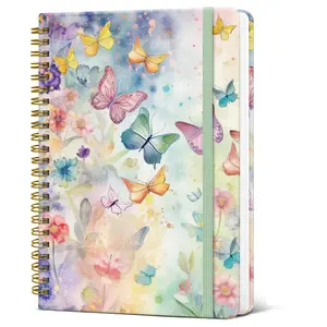 Pretty Cute Lined Spiral Journal Notebook for Women, Aesthetic College Ruled Notebook for Work & Note Taking, A5 Hardcover Journal for Writing