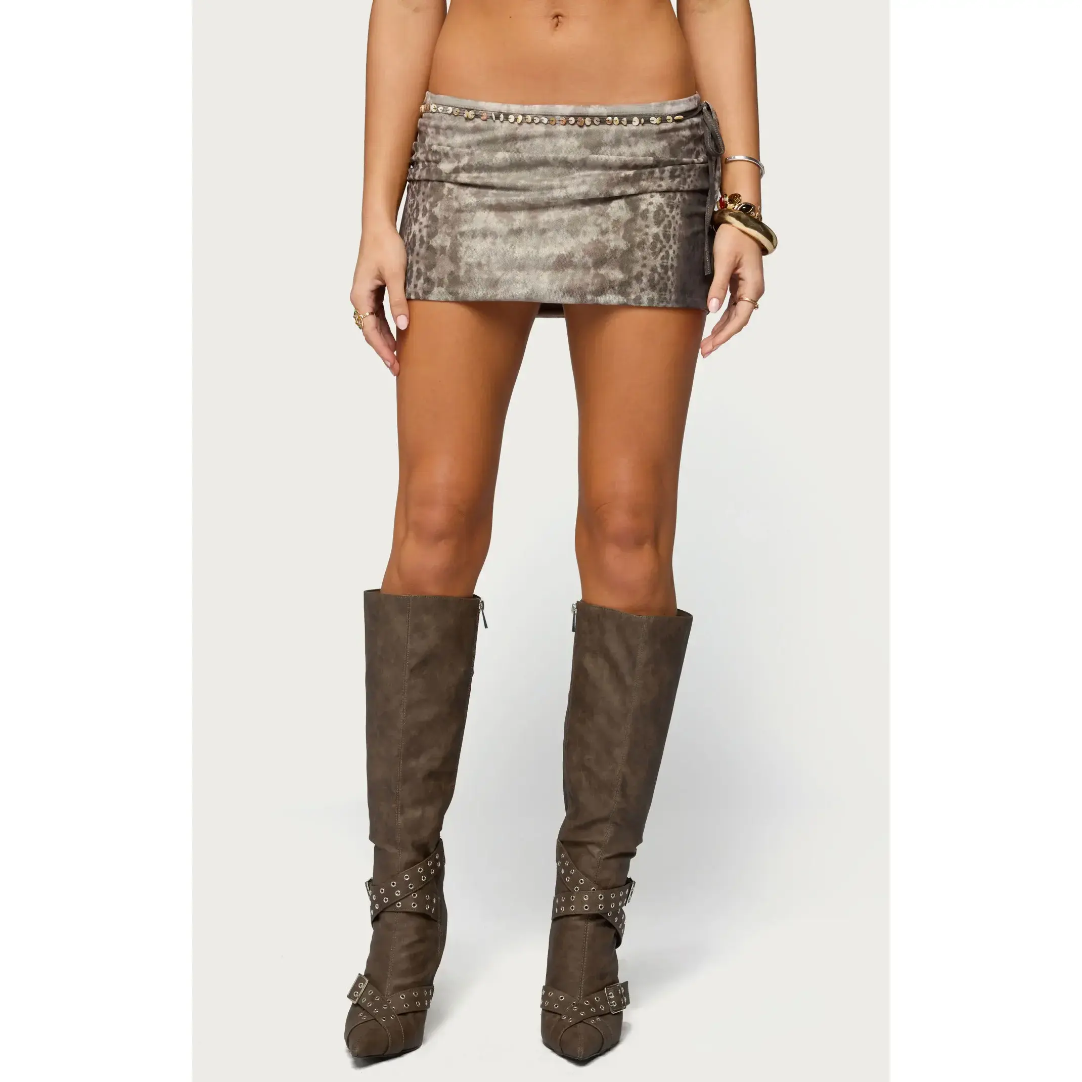 Edikted Women's Teresa Printed Mesh Mini Skirt - Multicolor