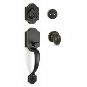 Valhala Oil Rubbed Bronze Decorative Handleset with Somerset Knob