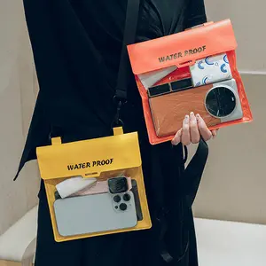 New large-capacity cross-body waterproof phone bag for swimming, touch-screen compatible, suitable for diving and rafting