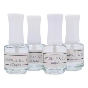 Sparkle & Co. 4 Piece Dip Liquid Set: PH Prep, Base Bond, Solidify & Glossy Coat 2.0