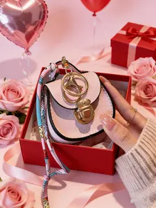 Trendy New Buckle Small Bag Coin Holder Zipper Portable Multifunctional Purse, Stylish Accessory for Everyday Use Wallet And Charm