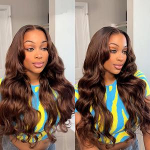 [New In] BGMgirl Layered Cut Natural Black Chocolate Brown #4 Body Wave Wear Go Wig Upgraded 7*5 Lace Closure 180% Glueless Color Wig Human Hair Wig TikTokShopfalldealsforyou #mothersdaygift #SummerVibes summerwins