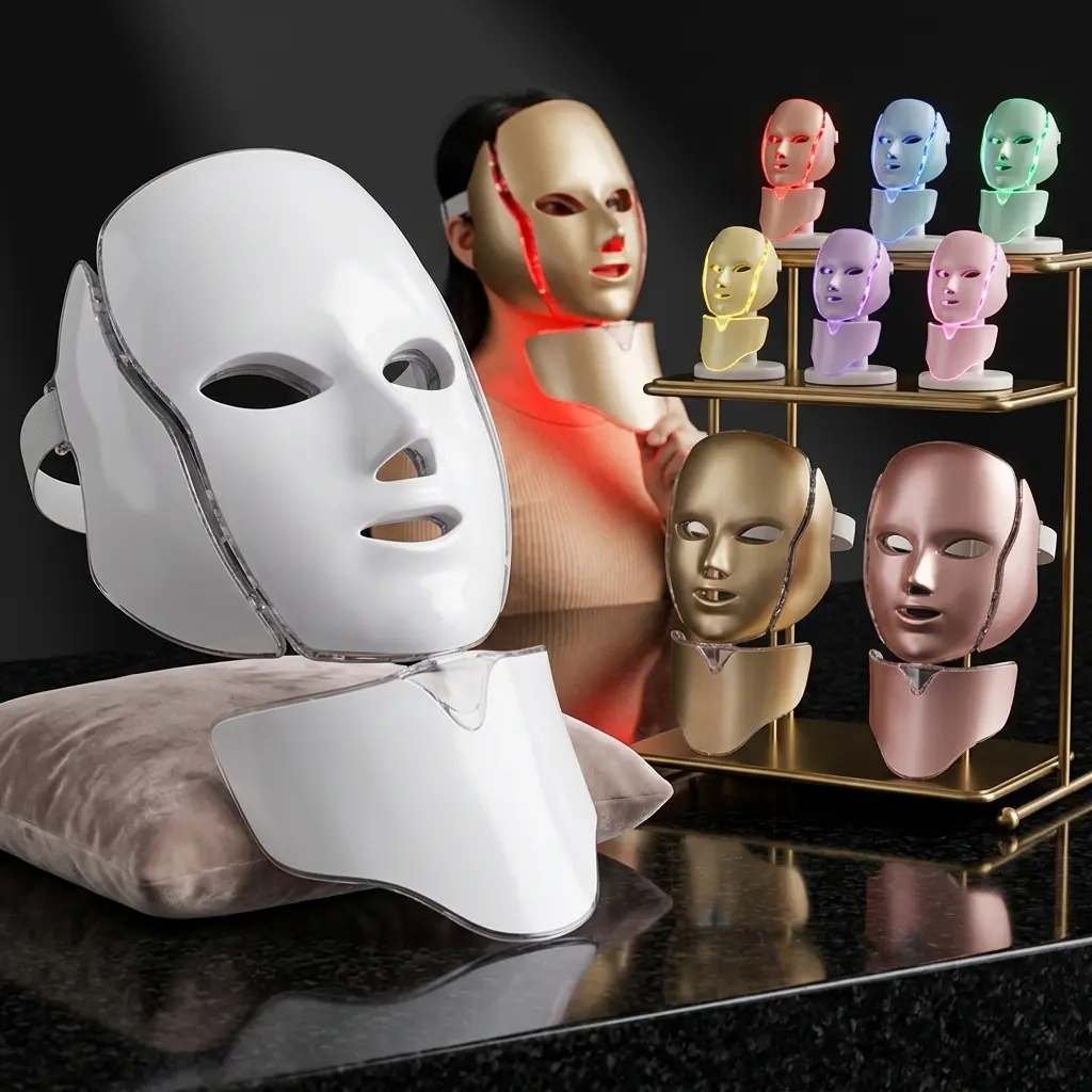 7 Colors LED Face & Neck Mask – Photon Light Therapy for Skin Rejuvenation