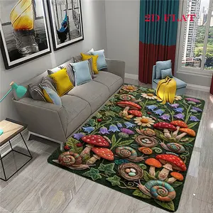 Mushroom Garden Mushroom Garden Printed 2D FLAT Pattern Fashion Creative Carpet Corridor Balcony Carpet Bathroom Door Mat Home Decoration Living Room Bedroom Bedside Carpet Halloween Christmas Gift Birthday Gift DT55