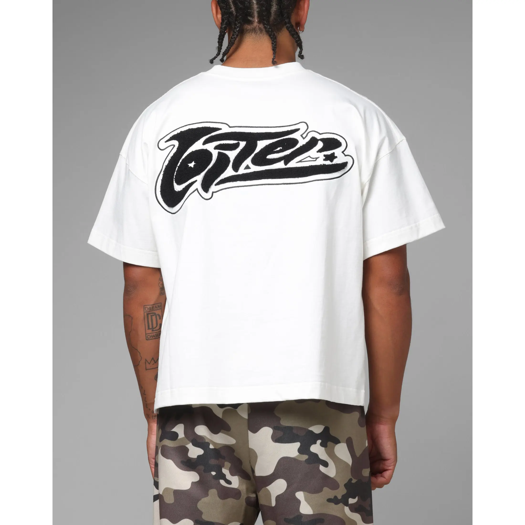 Loiter Jet Stream Chenille T-Shirt Off White