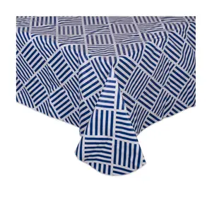 Design Imports Grid Vinyl Tablecloth 52x70