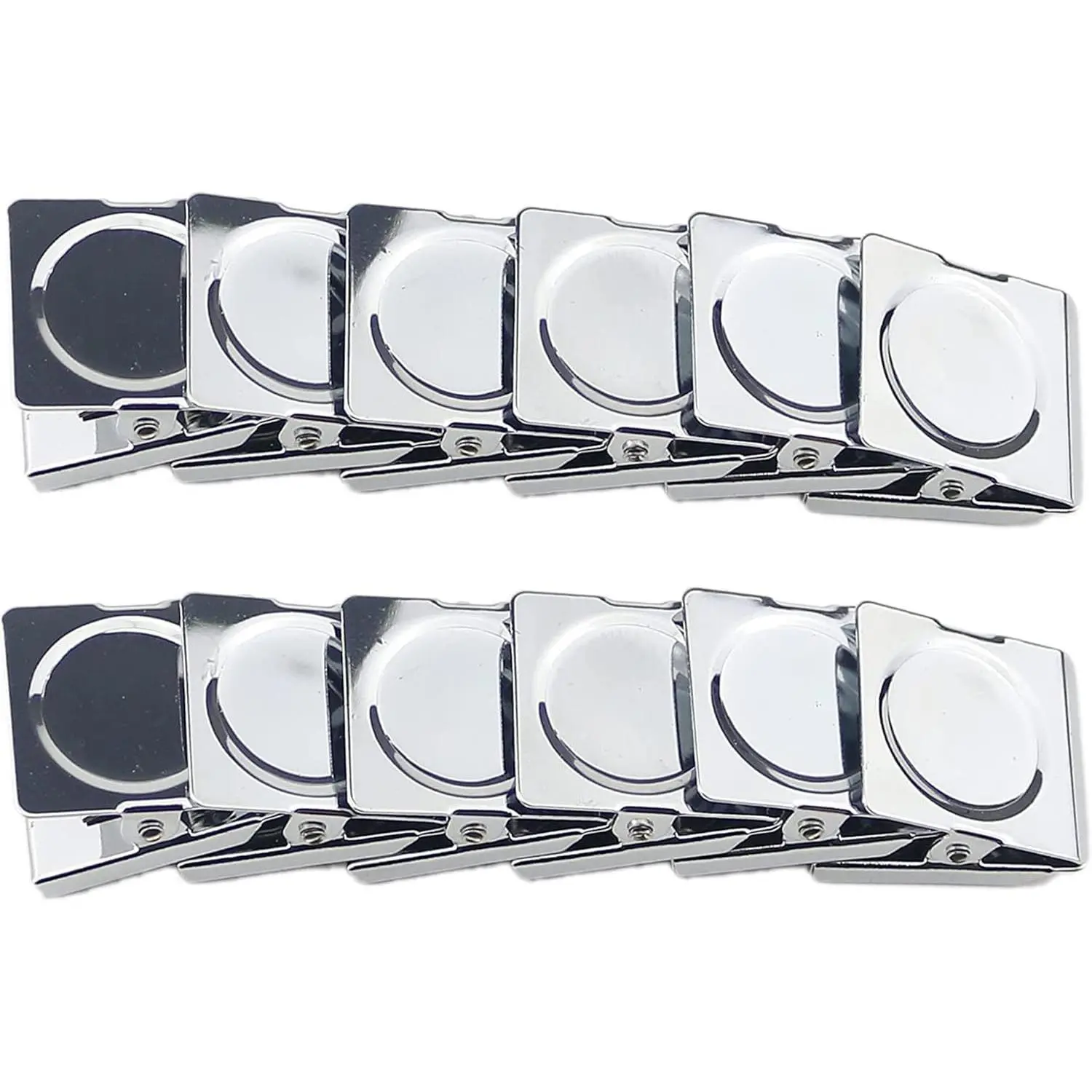#MemorialDaySale Metal Clip 1.75"-12 Pack Refrigerator Whiteboard Wall Magnetic Memo Metal Clip (1.75")