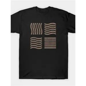Bacon Strip Grid T-Shirt, Vintage Retro Breakfast Food Graphic Tee, Minimalist Bacon Lover Shirt for Men Women, Casual Foodie Top, 100% Cotton