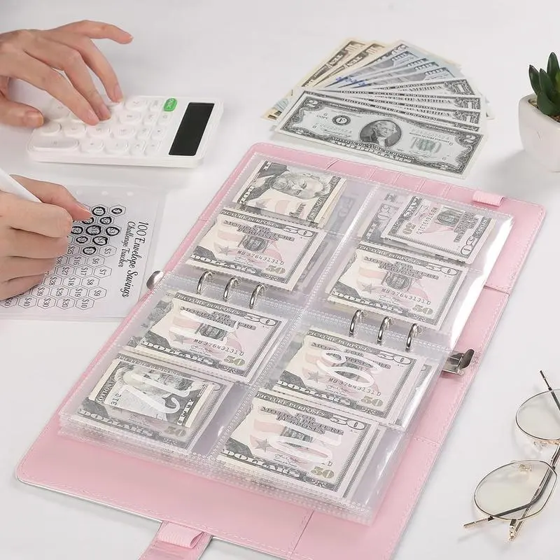 100 Envelopes Money Saving Challenge - A5 Money Saver Budget Binder Book with Cash Envelopes and Numbers, 100-Days of Easy and Funny Ways to Save $5,050 Cash Envelope Challenge Binder