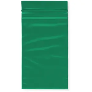 Plymor 3" x 5", Green 2 Mil Zipper Reclosable Plastic Bags