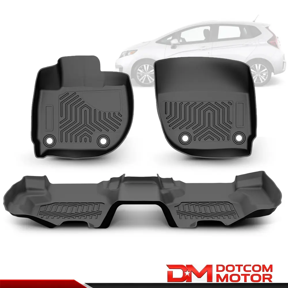 3D Molded All-weather TPE Floor Mats Liners Fit For 15-20 Honda Fit