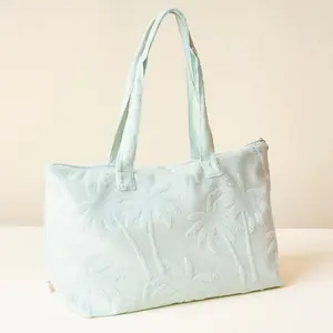 The Darling Effect - Aqua Palm Terry Tote Bag (Add-On)