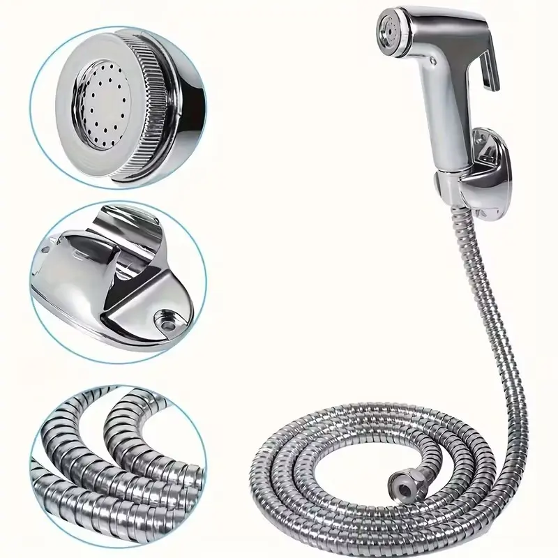 Handheld Shower Bidet Set, Toilet Spray Gun, Booster Flusher Nozzle, Bathroom Shower Head, Handheld Spray Gun, 1pc Bathroom Accessories, Toilet Bidet Sprayer, Handheld Bidet Sprayer For Toilet