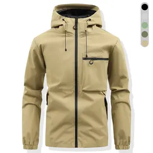 Men’s Softshell Jacket – Thickened Windproof Softshell Jackets for Men, New 2025, Multi-Pocket Hooded Jacket Suitable for Outdoor Mountaineering and Keeping Warm in Autumn/Winter, Waterproof Fleece, Impermeable, Everyday Use