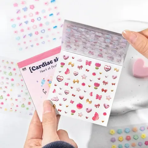 3200pcs 80x80mm Mini Cute Decorative Sticker Sheets Book Set Vol.2 - Tough-Cuteness Labels for Office Stationery Supplies, Mini Size Mega Reach Stickers for Phones