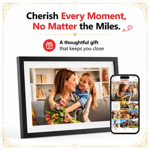 Digital Photo Frame,10.1 Inch Frameo Digital Picture Frame, 1280x800 IPS LCD HD Touch Screen,Auto-Rotate,16GB, Supports SD Cards,Share Photos and Videos from Anywhere,Easy Setup Over WIFI,Valentine's Day Gift,Gift for Birthday,Father's Day Gift