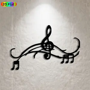 1pc Musical Note Metal Wall Art, Melodic Note Statue Mural, Ideal Gift for New Year, Christmas, Music Decor Enthusiasts, Rust-Resistant Metal Wall Decor Wall Sculptures, Perfect for Living Room Wall & Garden Fence, Unique Home & Outdoor Decor
