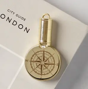 Perfume Dispensing keychain/bag charm - Compass Design