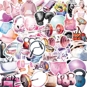 Gym Workout & Weightlifting Stickers, 50pcs/set Waterproof Vinyl Decals, Fitness Stickers, Gifts for Women & Men