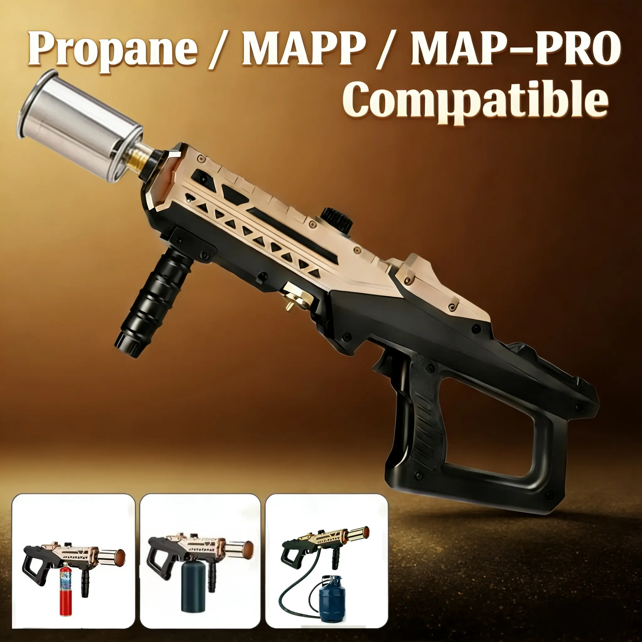 [Ideal Father's Day Gift] Adjustable Flame Propane Torch Gun - BBQ & Camping Lighter for Charcoal/Camblob(Gas Tank Not Included), Gifts For Him, Dad Gifts