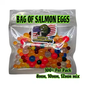 100+ Soft Plastic Salmon Eggs Per Pack. Salmon,Trout, panfish. Mixed Sizes and Colors artificial fishing lure