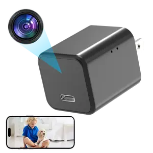 1080P Mini Camera charger with 2.4Ghz/5Ghz WiFi, 1080p WiFi Security Camera, Pet Camera with Motion Detection Plug Movie Monitor cameras for home