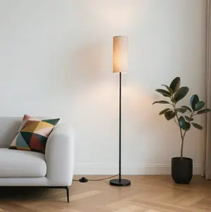 DAYBETTER LED Floor Lamp, with Remote Control, Adjustable Brightness, Suitable for Living Room, Bedroom, Office, Stable Metal Base, Easy to Assemble