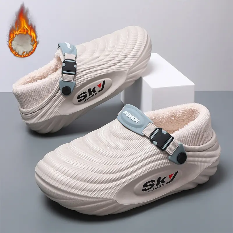 Men's Odorless Soft Sole Plush Slippers, 2025 New Autumn Winter Thick Warm Non-Slip Shoes