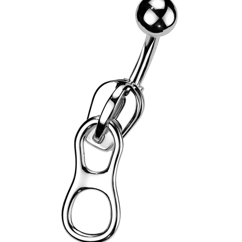 Stainless Steel Belly Button Ring - 14 Gauge, 3/8 in Unisex Belly Piercing Jewelry, Abdominal Ring Piercing Accessory for Body Jewelry Enthusiasts