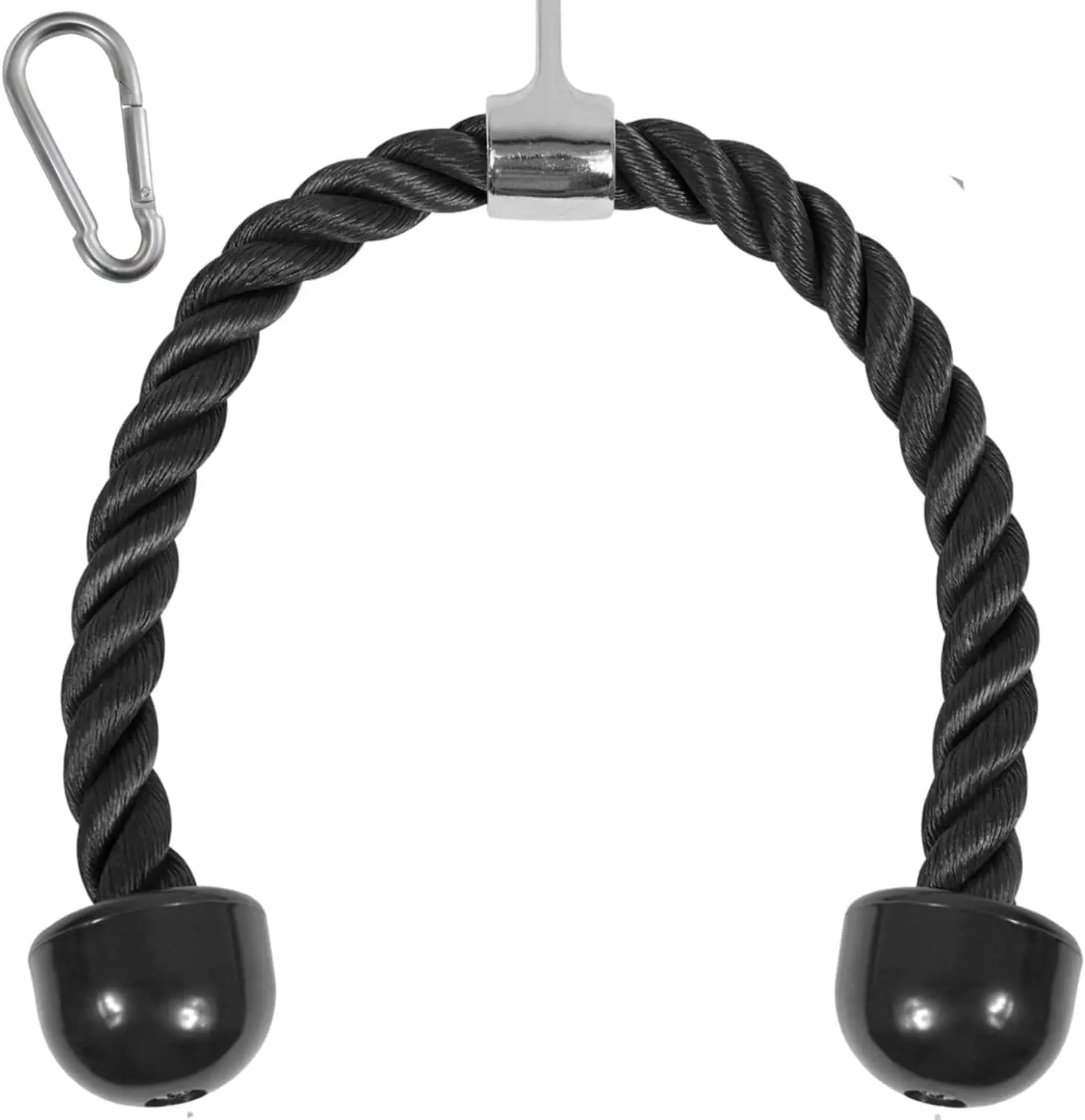Deluxe Tricep Rope Cable Attachment, 27 &amp; 36 inch with 4 Colors, Exercise Machine Attachments Pulley System Gym Pull Down Rope with Carabiner