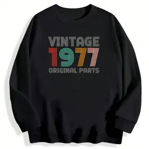 1977 Vintage Sunburst Design 49th Birthday Long Sleeve Sweatshirt