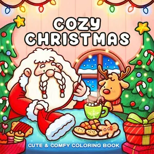 Original Design Children Coloring Book, Christmas Theme, Suitable for Adults, Stress Relief, Perfect Gift for Holidays & Birthdays