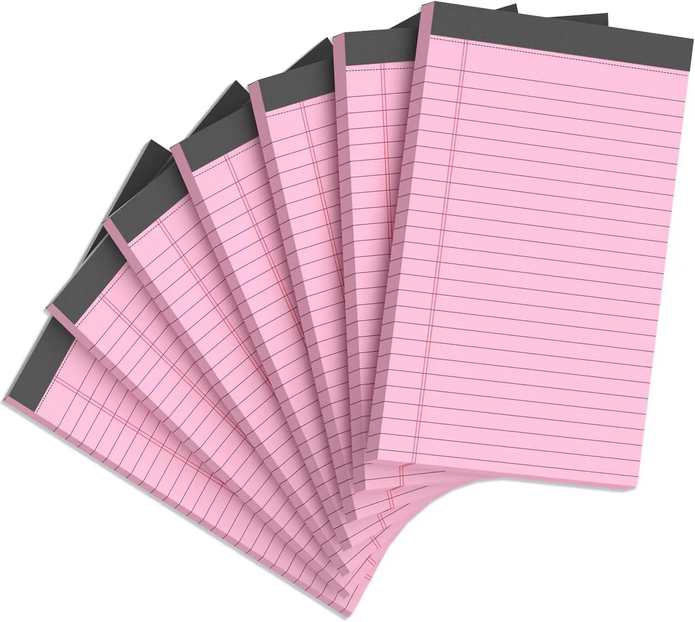 7pcs Small Note Pads 5x8 Legal Pads Pink Notepad 5x8 College Ruled Pink Notebook Paper Narrow Ruled Mini Notepads 5 x 8 Legal Pad Perforated Small Writing Pads 5x7 In 30 Sheets per Note Pad