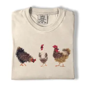 Comfort Colors Chicken Shirt, Backyard Chicken Graphic Tee, Rustic Farm Animal Shirt, Gift for Chicken Lovers