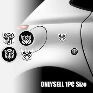1Pc Car 3D Car Stickers Autobots and Decepticons Transformer Badge Decepticon Emblem Tail Decal Cool Autobots Car Styling Car Accessories Automotive Exterior Decoration and Personalized Ride Look
