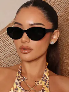 Women's Retro Cat Eye Fashion Trendy Casual Sunglasses, Uv400 Protection, Lightweight PC Frame, Casual Style, All Seasons Wear, Perfect Gift