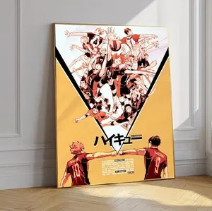 Haikyuu Anime Poster Hinata & Kageyama - Volleyball Team Canvas Art N03