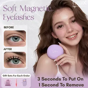 Unix Beauty Soft Magnetic Eyelashes All-in-One Box Lightweight Reusable No-Glue Water-proof Make-up Cosmetic 3 Seconds to Put On 1 Second to Remove