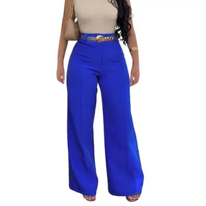 Women's Plain Pocket Wide Leg Fit Pants, Basic Classy Comfy Trousers for Spring & Fall, Women's Bottoms for Daily Wear, Vibrant Pants Women, Casual Fashion Pants