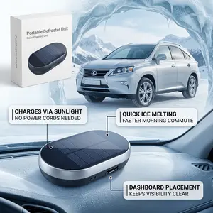 Solar Car Defroster Portable Dashboard De-Icer Quick Ice Melting Anti-Freeze for Winter Driving