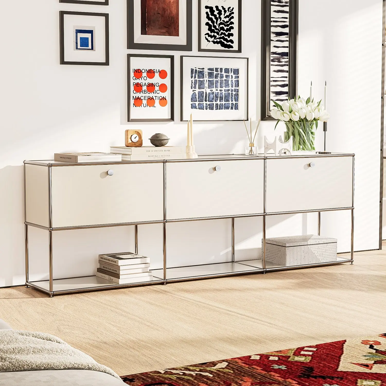 Minima Mid Century Modern Storage Console
