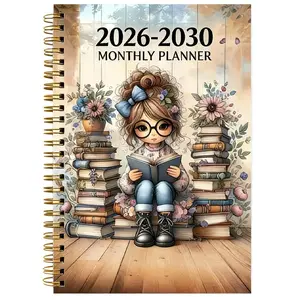 2026-2030 Monthly Planner Calendar, 5-Year Plan Book, Lady Theme Cover, 60 Months, 5.5x8.3 Inches, Durable Spiral Binding, Gift Idea