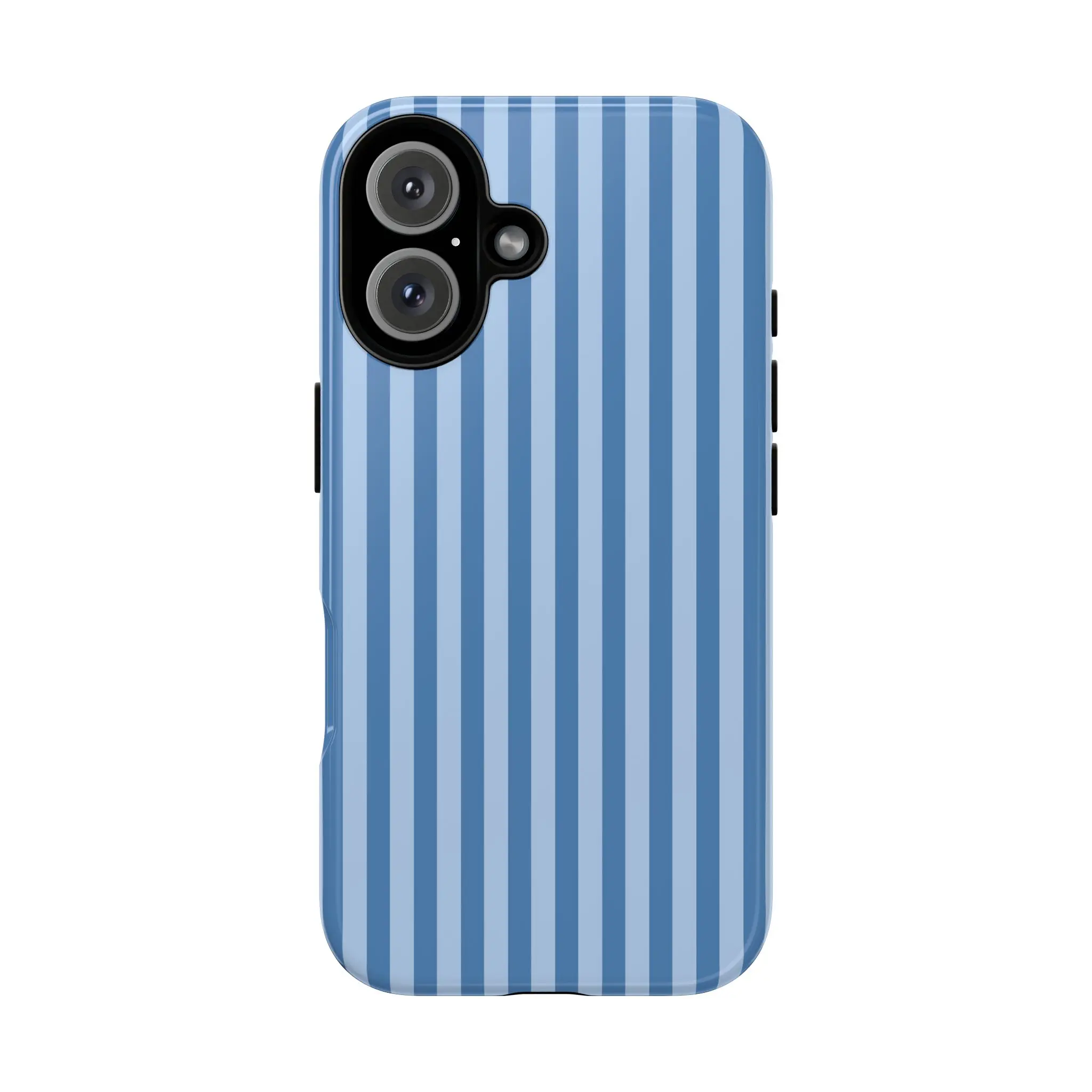 LITTLE BLUE STRIPES Phone Case |   Blue Pink Stripe Print, Shockproot Phone Protective Cover,  Modern Floral Phone Cover For Iphone 13, 14pro, 16promax