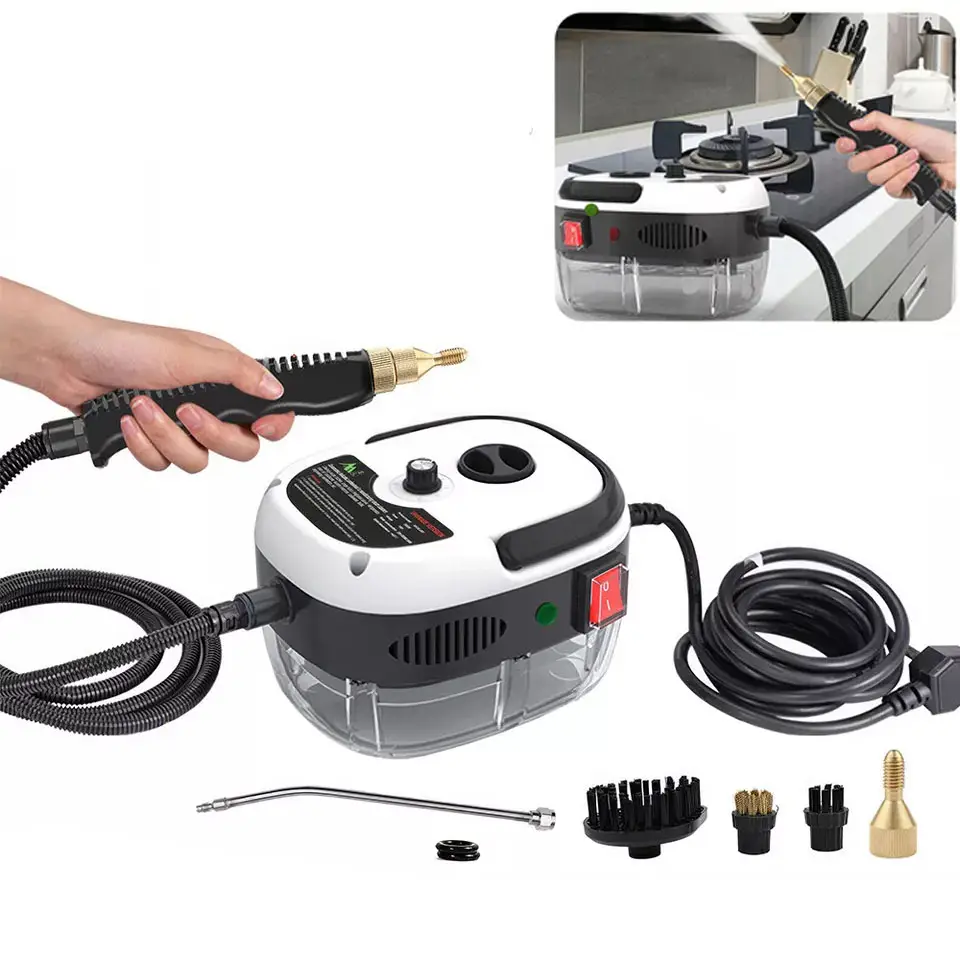Portable Multifunctional Handheld Steam Cleaner, 1 Set High Temperature Pressurized Steam Cleaning Machine with Brush Heads, Cleaning Supplies for Kit