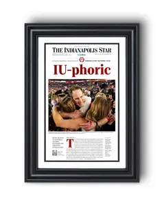 [Unframed] 2026 Indiana Football “IU-phoric” Curt Cignetti CFP Finals Champions vs Miami  Poster