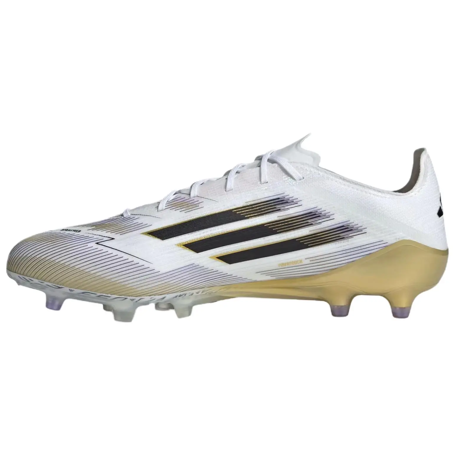 Adidas F50 Elite AG Road To Glory Pack Versatile Durable Non-slip Soccer Cleats Unisex Cloud White Core Black Gold JR2119