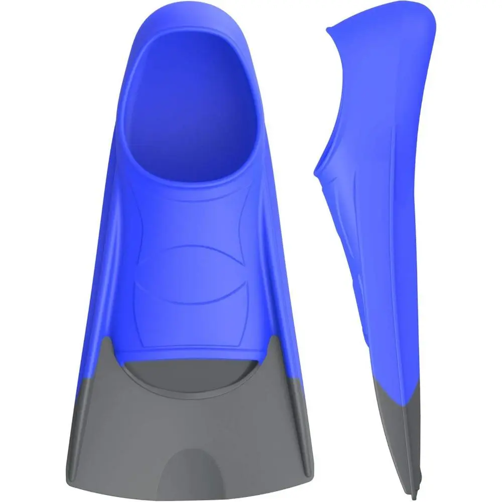 Swim Fins, Kids Swim Training Fins for Lap Swimming, Travel Size Flippers with Mesh Bag, Silicone Swimming Fins for Kids, Teens, Adults, Women, Men